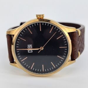 DIBI Men's Watch 40MM Black Dial Seiko Movement Mineral Crystal‎ New Battery